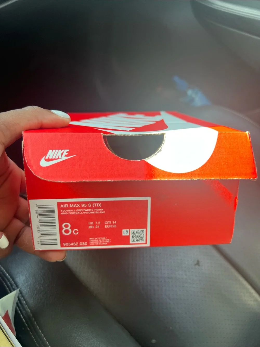 Nike Kids White and Pink Mesh Sneakers